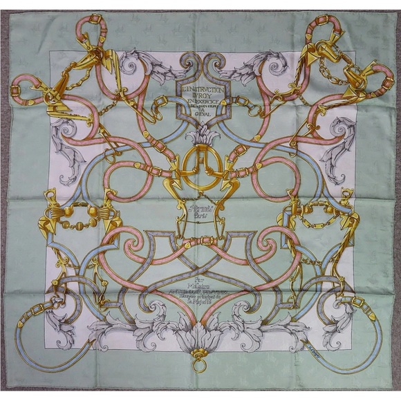 Elegant Silk Scarf with Gold and Pink Accents
